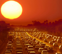 cars in traffic on a highway